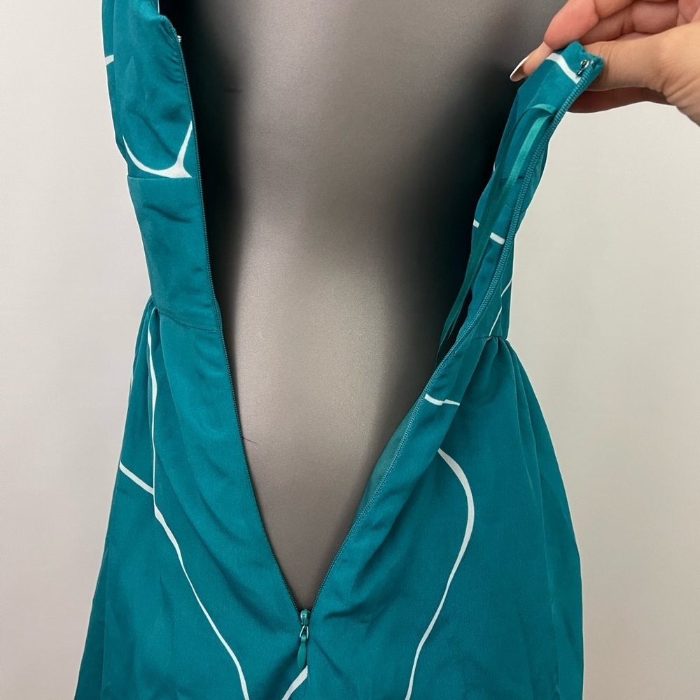 Susana Monaco Halter Dress‎ Women 6 Blue Mini Fit & Flare Party Short - Picture 7 of 11